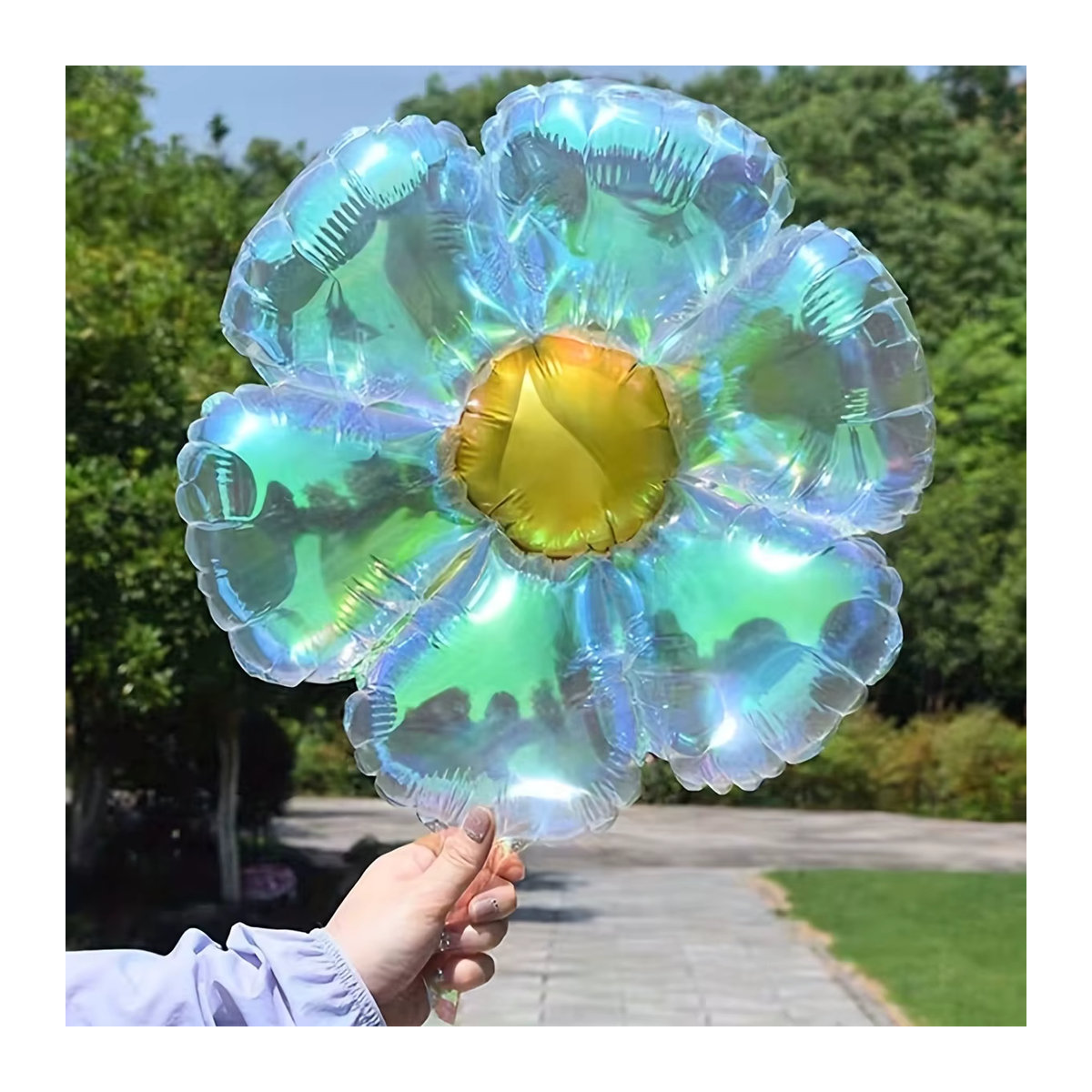 Bunte Regenbogen Gänseblümchen Luftballons aus Aluminiumfolie für Hochzeiten, Geburtstage und Partys, Mehrfarbig - Bild 6