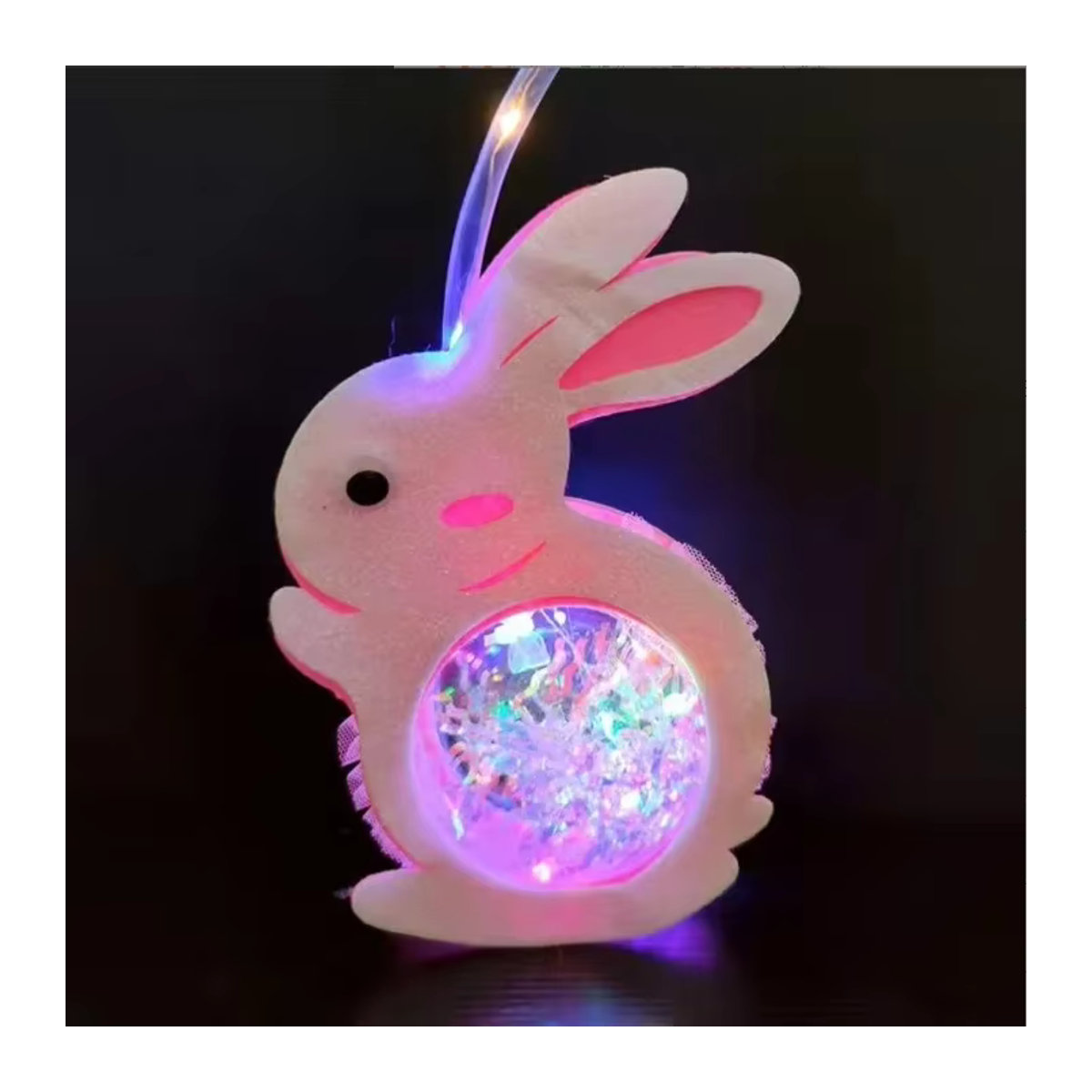 Bunte tragbare Chinesische Laterne als Kinder Spielzeug Lampe in Dinosaurier Kaninchen und Flamingo Design aus Kunststoff - Bild 3