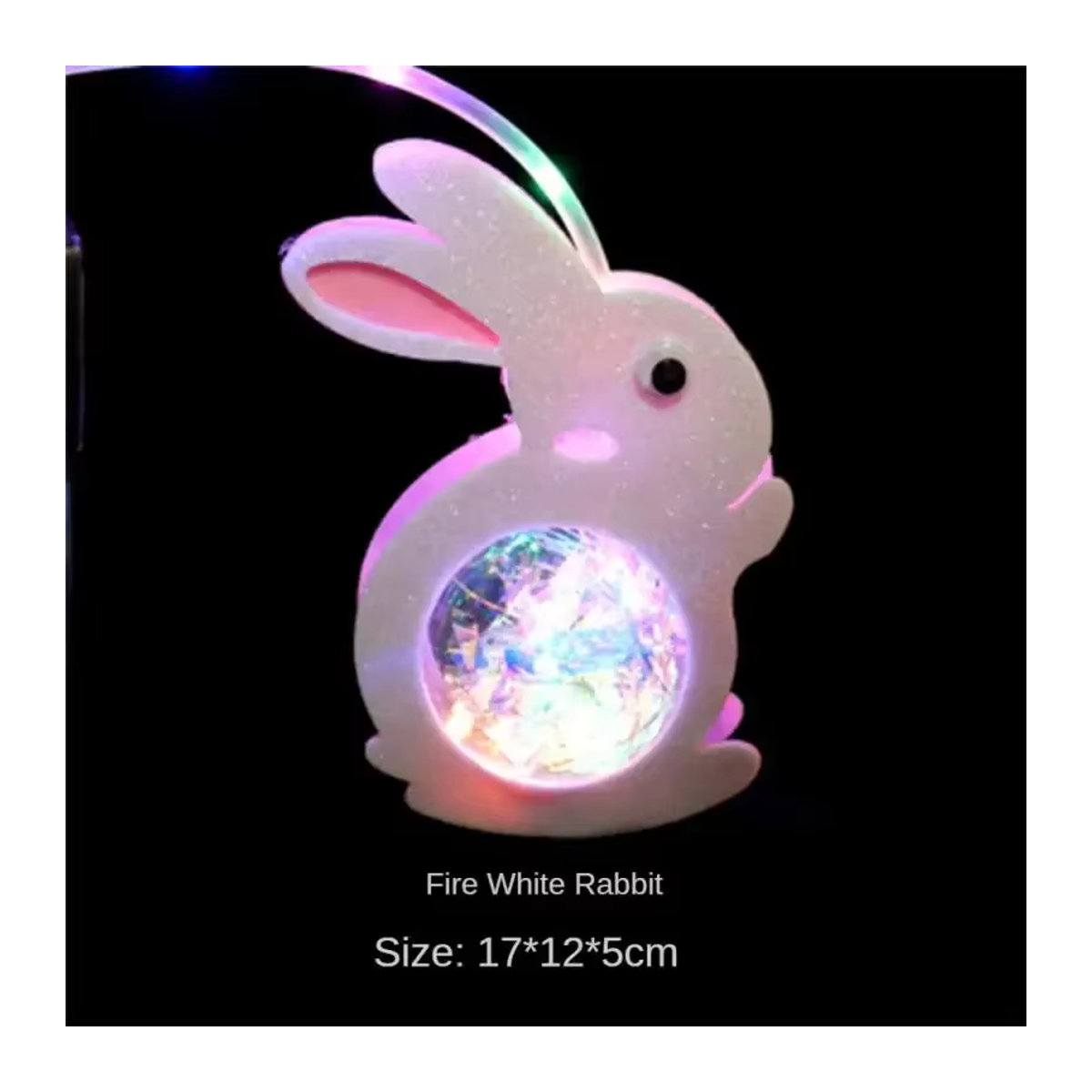 Bunte tragbare Chinesische Laterne als Kinder Spielzeug Lampe in Dinosaurier Kaninchen und Flamingo Design aus Kunststoff - Bild 4