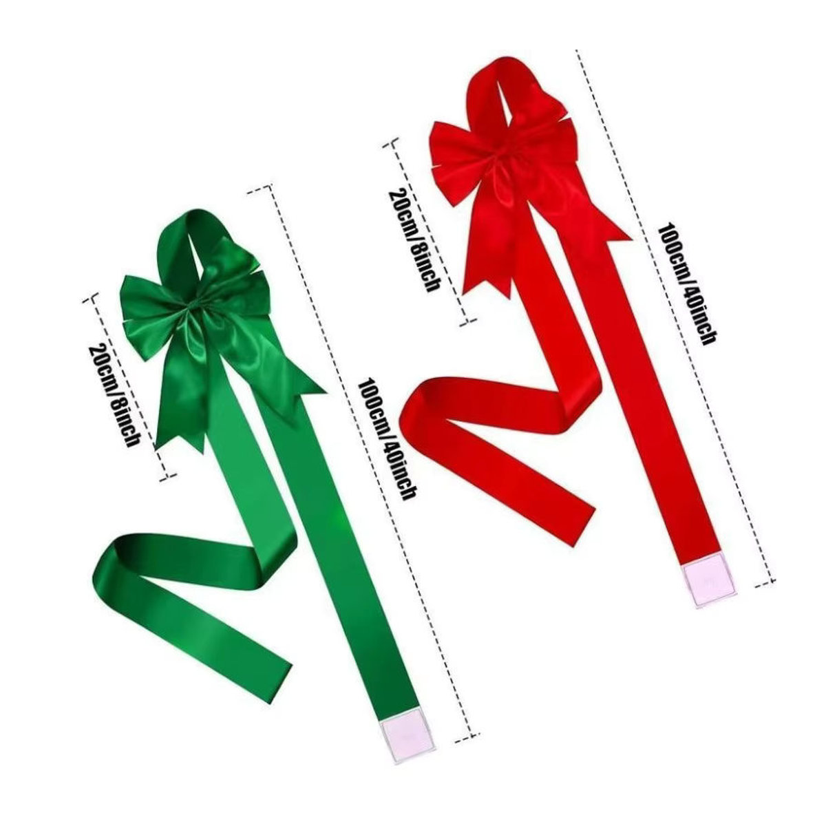 Bunter Weihnachts-Dekorbogen aus Textil in Rot und Grün für Schrank, Tür oder Fenster - Bild 2