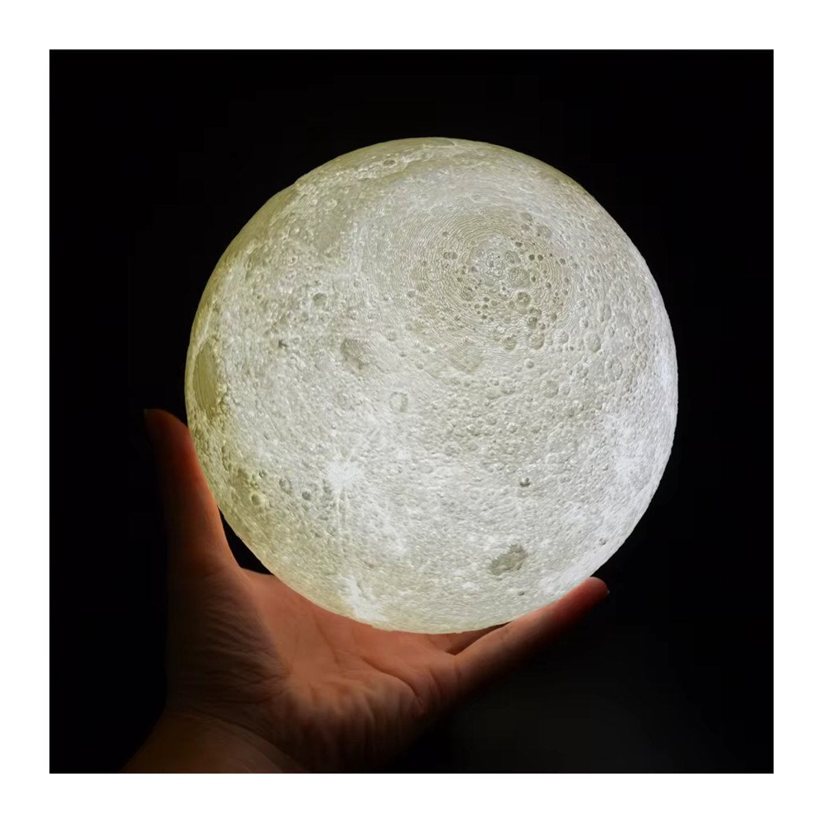 Buntes 3D-gedrucktes Mond-Nachtlicht mit Sternen-Design, wiederaufladbare LED Nachttischlampe im skandinavischen Stil für deine Wohnkultur - Bild 6
