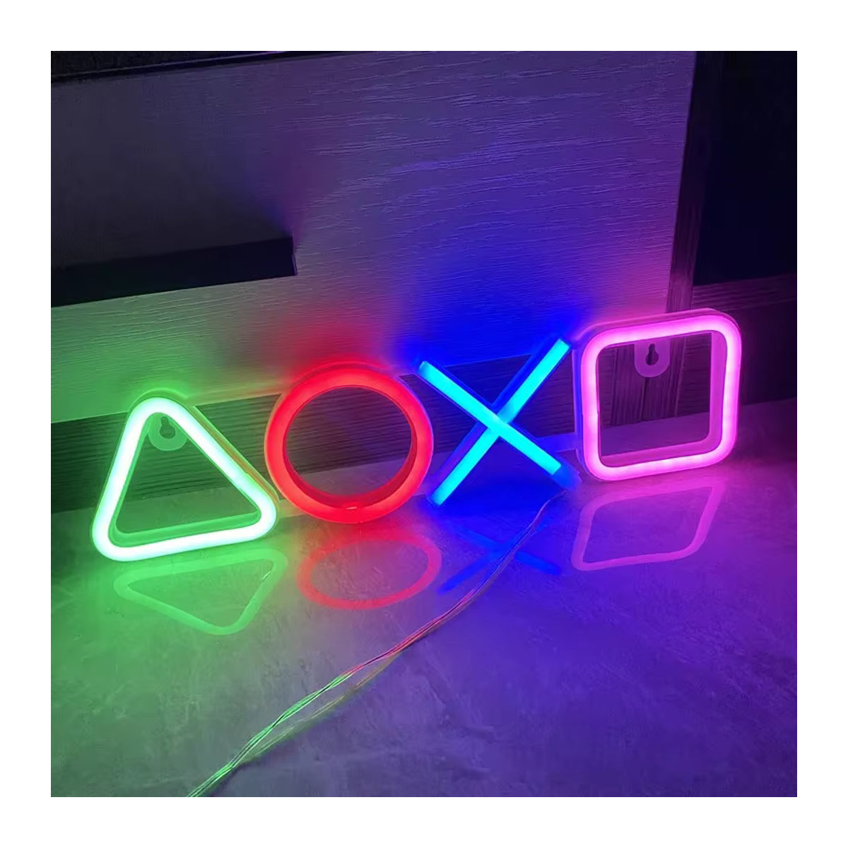 Buntes LED-Neonschild in Game-Controller-Design für deine Spielzimmer-Dekoration und Wandgestaltung - Bild 2