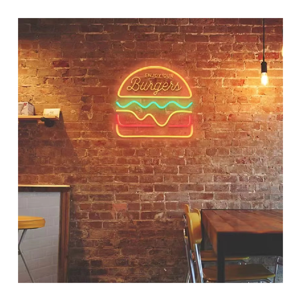 Buntes Retro LED Neon Licht für Restaurant und Shop zur Wanddekoration - Bild 1