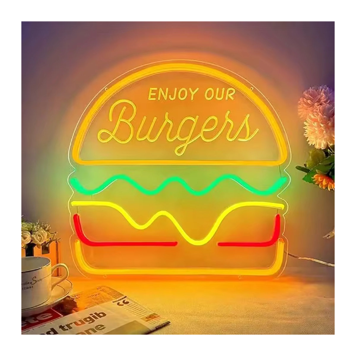 Buntes Retro LED Neon Licht für Restaurant und Shop zur Wanddekoration - Bild 4