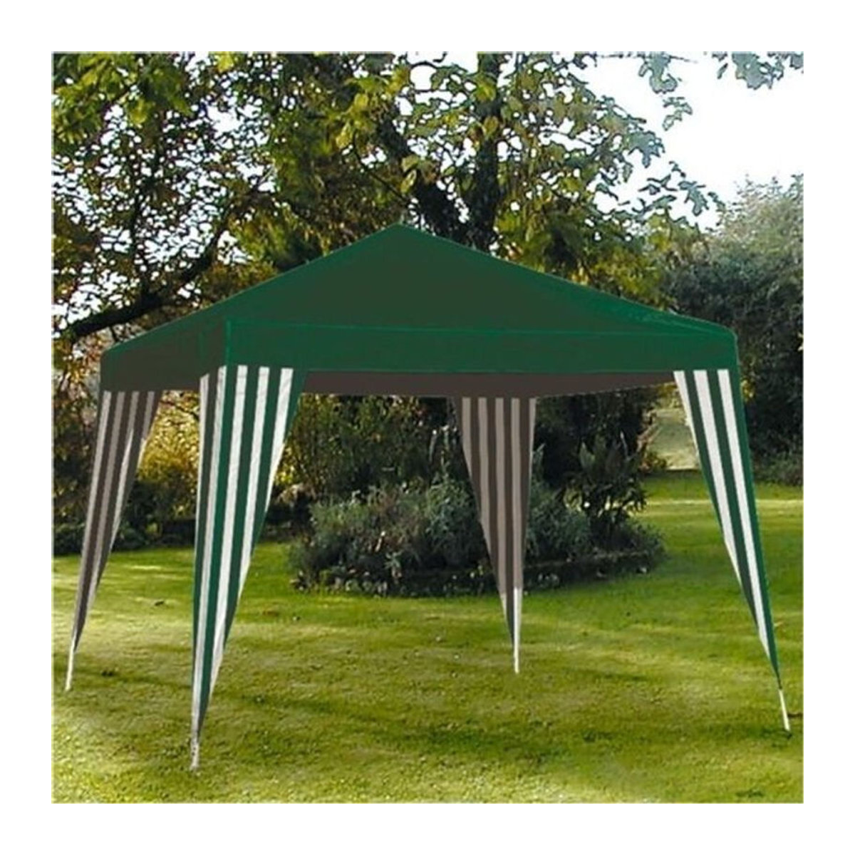 BURI Gartenpavillon aus Metall und Polyester B/T: 300 x 300 cm in Grün, Weiß oder Blau - Bild 1
