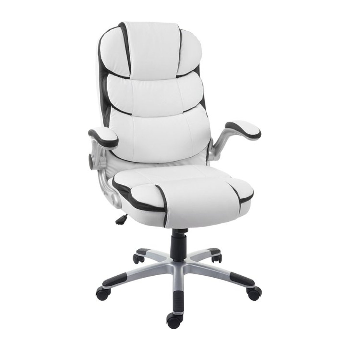 Bürostuhl MCW-F80 Chefsessel Drehstuhl aus Kunstleder in Weiß - Bild 1