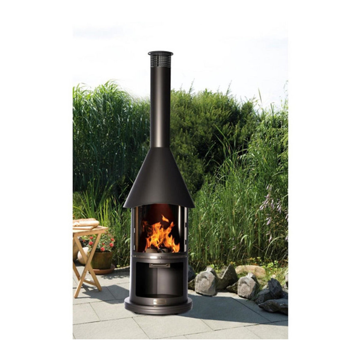 BUSCHBECK Edelstahlgrill Auckland in Grau mit Holzkohlefunktion, B/H/T: 65 x 230 x 65 cm - Bild 2