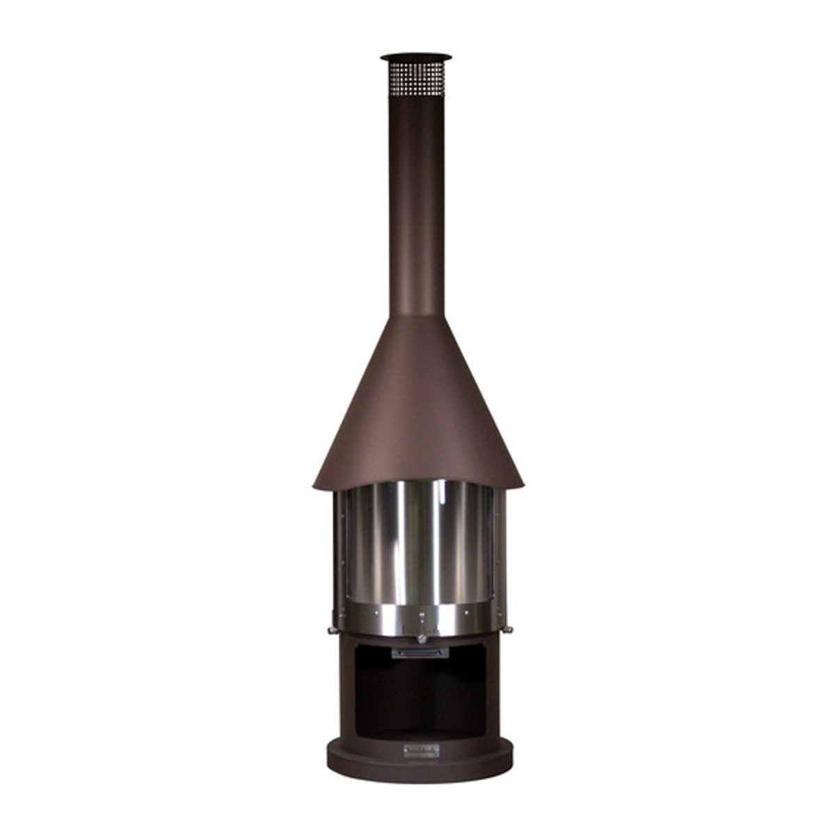 Buschbeck Grillkamin Melbourne in Braun mit Edelstahl, Glas und Metall, B/H/T: 65 x 230 x 65 cm - Bild 3