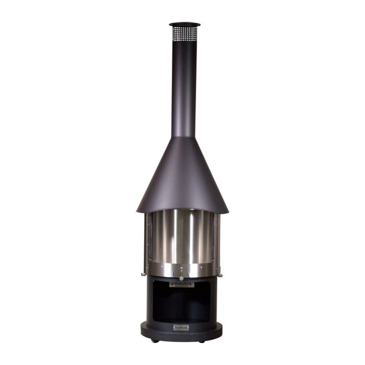 Buschbeck Grillkamin Melbourne in Schwarz mit Edelstahl und Glas, B/H/T: 65 x 230 x 65 cm - Bild 1