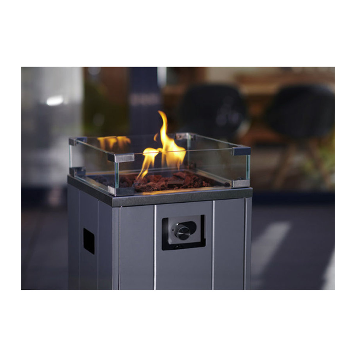 Buschbeck Loungefeuer Gas in Grau/Anthrazit, Höhe: 91 cm - Bild 5