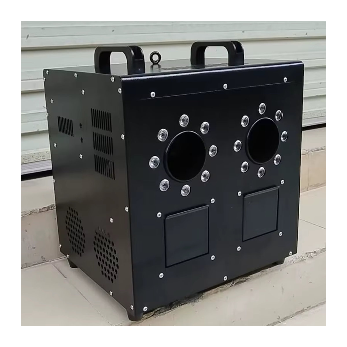 Butoy LED Rauch- und Blasenmaschine mit 1500 W, zwei Düsen, DMX-Steuerung, Schwarz - Bild 3