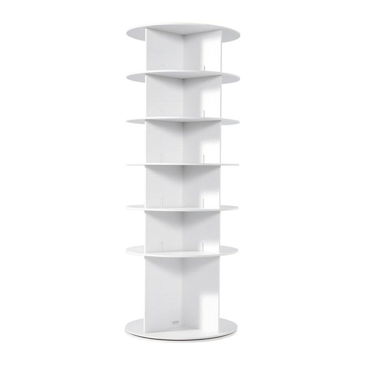 Buying Solutions MB 6-lagiger rotierender Schuhregal Organizer aus Kunststoff in Weiß, H x B x T: 157 x 59,8 x 59,8 cm - Bild 1
