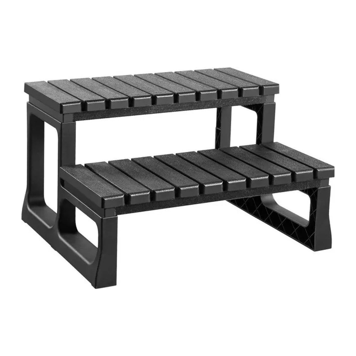 Buying Solutions MB Jacuzzi Treppe mit 2 Stufen für Spa und Pool in Schwarz aus Polypropylen und Fiberglas, Breite: 59,95 cm - Bild 1