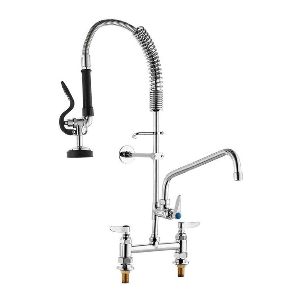 Buying Solutions MB Küchenarmatur aus Messing mit Vorwaschbrause und ausziehbarem Brausekopf in Chrom - Bild 1