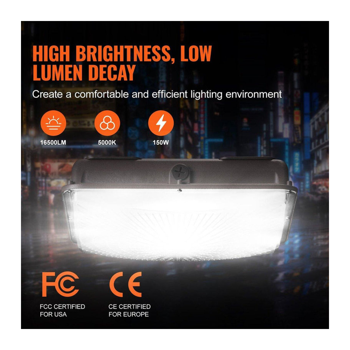 Buying Solutions MB LED Luifelverlichting 150W 16500LM 5000K Daylight IP65 Aluminium Industrial - Bild 5
