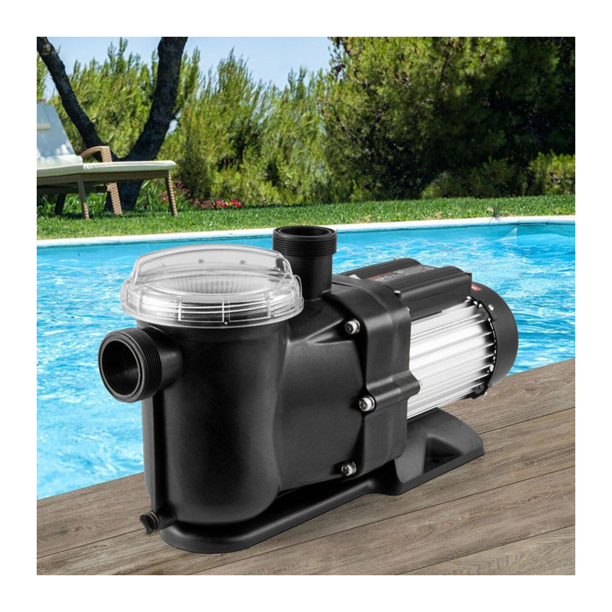 Buying Solutions MB Poolpumpe für Aufstellpools, 1,5 CV, 100 GPM, 2850 tr/min, Schwarz - Bild 3