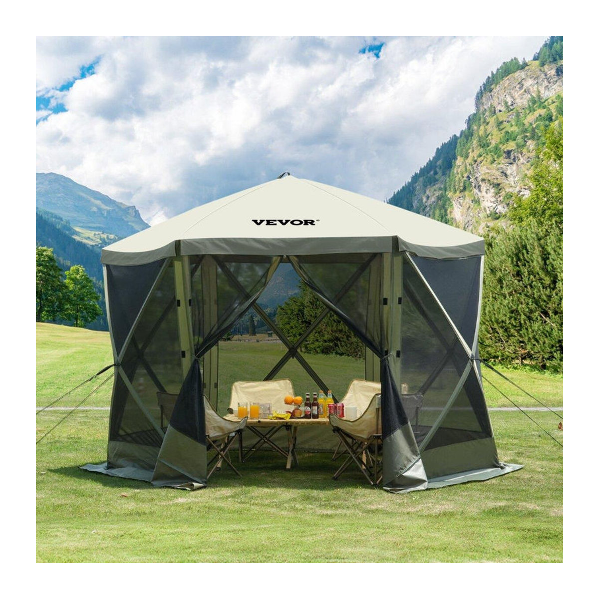 Buying Solutions MB Pop-up Gazebo Zelt 6-seitiges Klappzelt Sonnenschutz Grün - Bild 5
