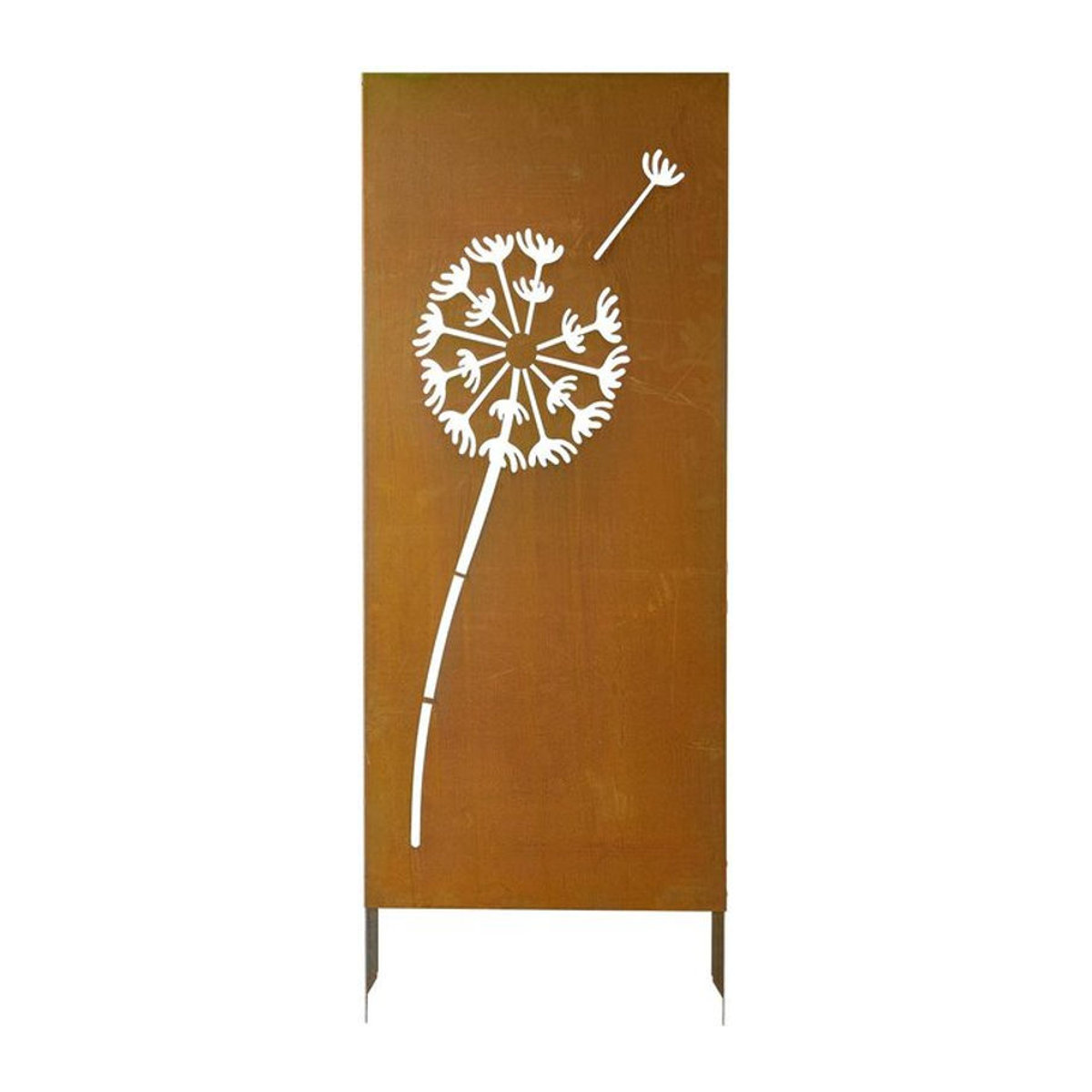 Buying Solutions MB Sichtschutz aus Metall in Rost-Optik, moderner freistehender Gartenzaun mit Bodenpfählen, B/H: 61 x 160 cm - Bild 1