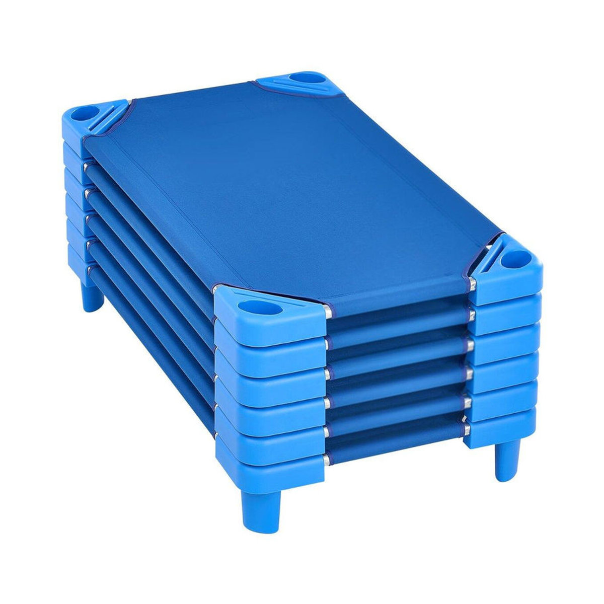 Buying Solutions MB Stapelbares Kinderbett für Kindergärten in Blau, 6er Pack - Bild 6