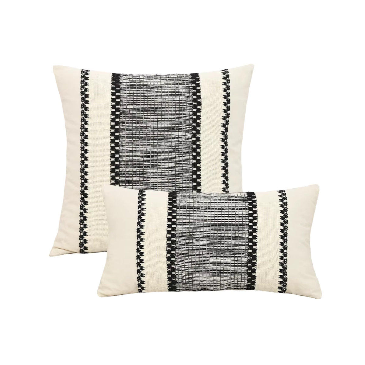 BUYNOW Kissenbezug aus Baumwolle mit Spitzenbesatz im Retro-Design, mehrfarbig - Bild 5