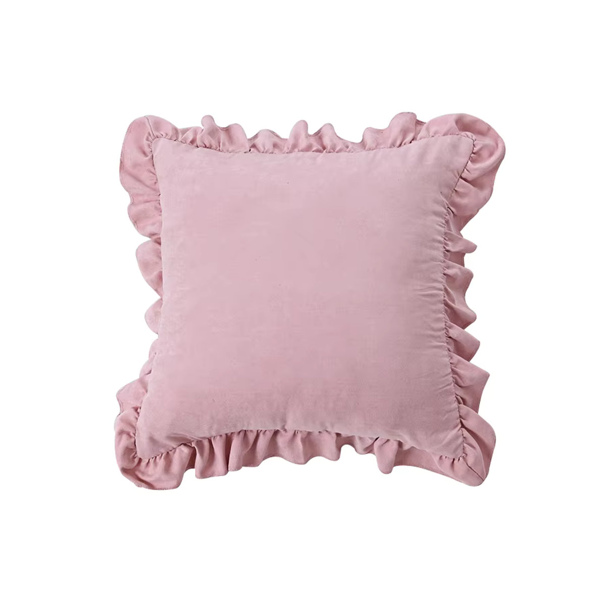 BUYNOW Kissenbezug aus Wildleder mit Rüschen in Grün und Mehrfarbig für Sofa und Schlafzimmer - Bild 6