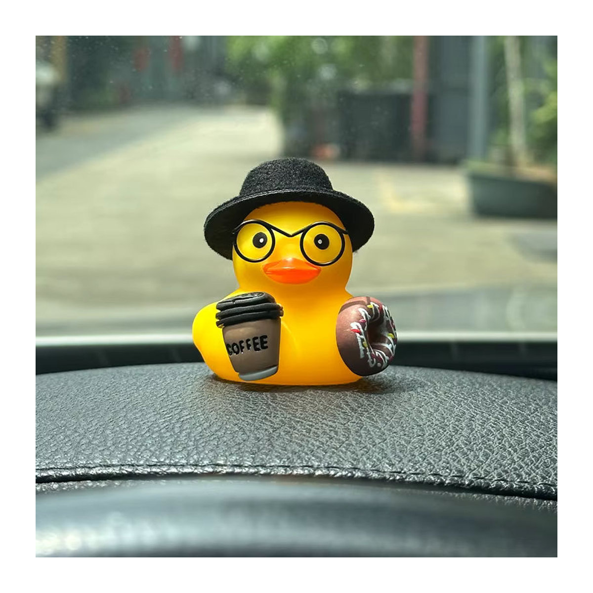 BXA Coffer Auto-Gummiente als gelbe Dekoration für dein Armaturenbrett aus Kunststoff - Bild 3