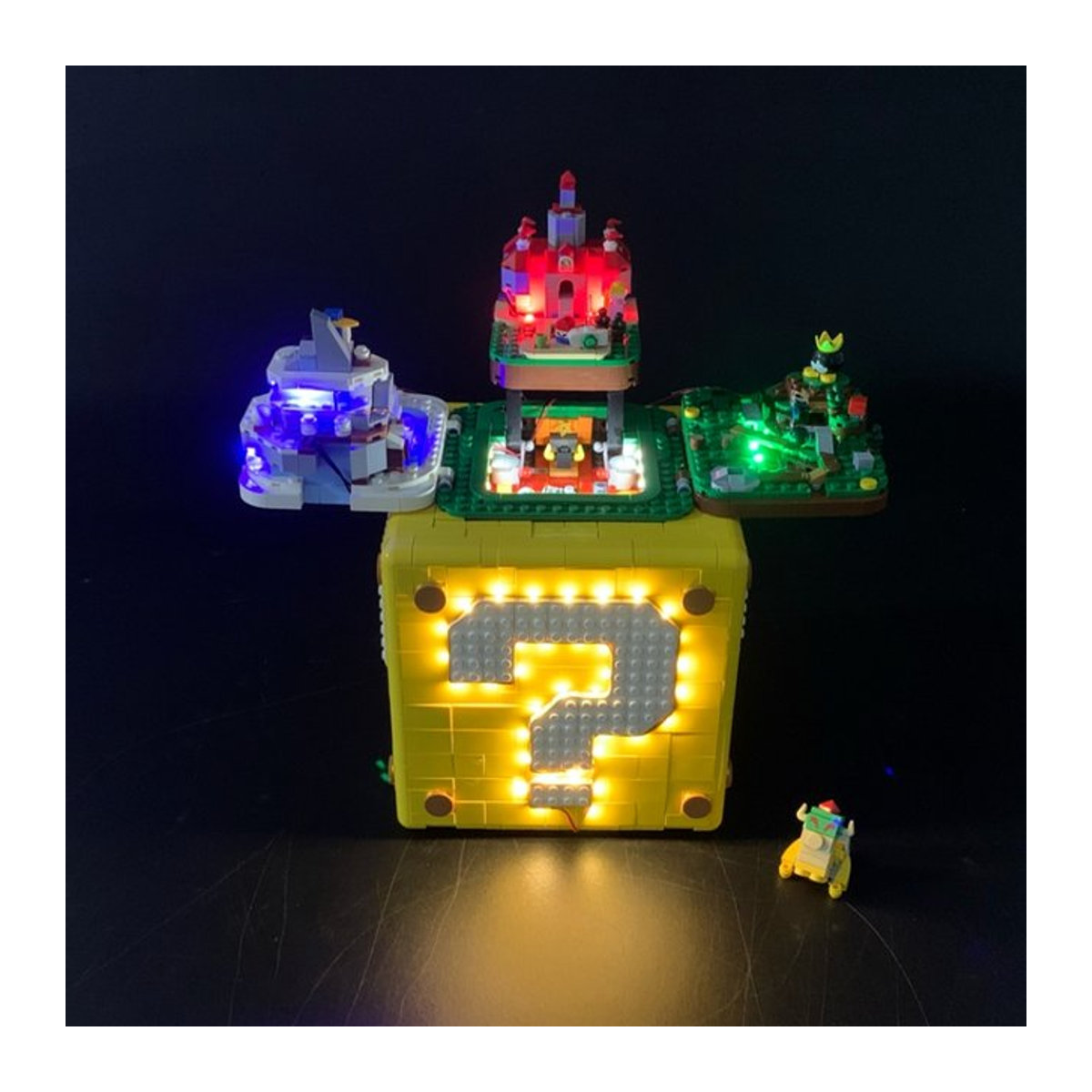 BYB LED-Beleuchtungsset für Super Mario 64 Fragezeichen und Blöcke, dekorative Lampe mit Fernbedienung, Gelb - Bild 1