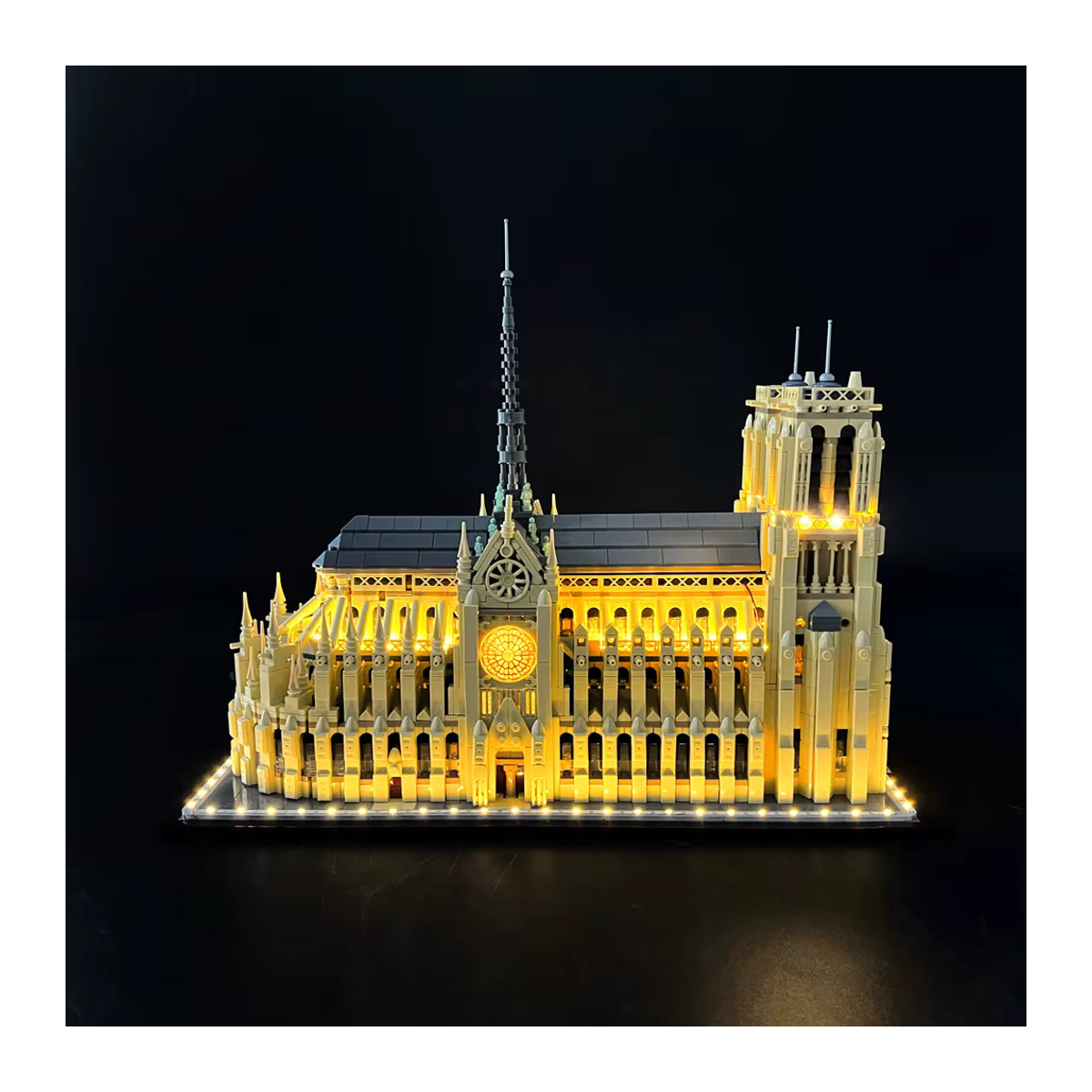 BYB LED-Lichtset für LEGO 21061 Notre-Dame de Paris mit Fernbedienung zur dekorativen Beleuchtung von Bausteinen - Bild 2