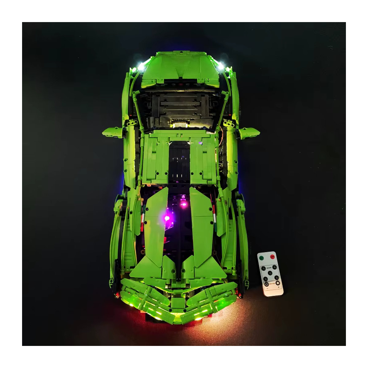 BYB LED-Lichtset für LEGO 42115 Lamborghini SIAN FKP in Grün mit Fernbedienung - Bild 4