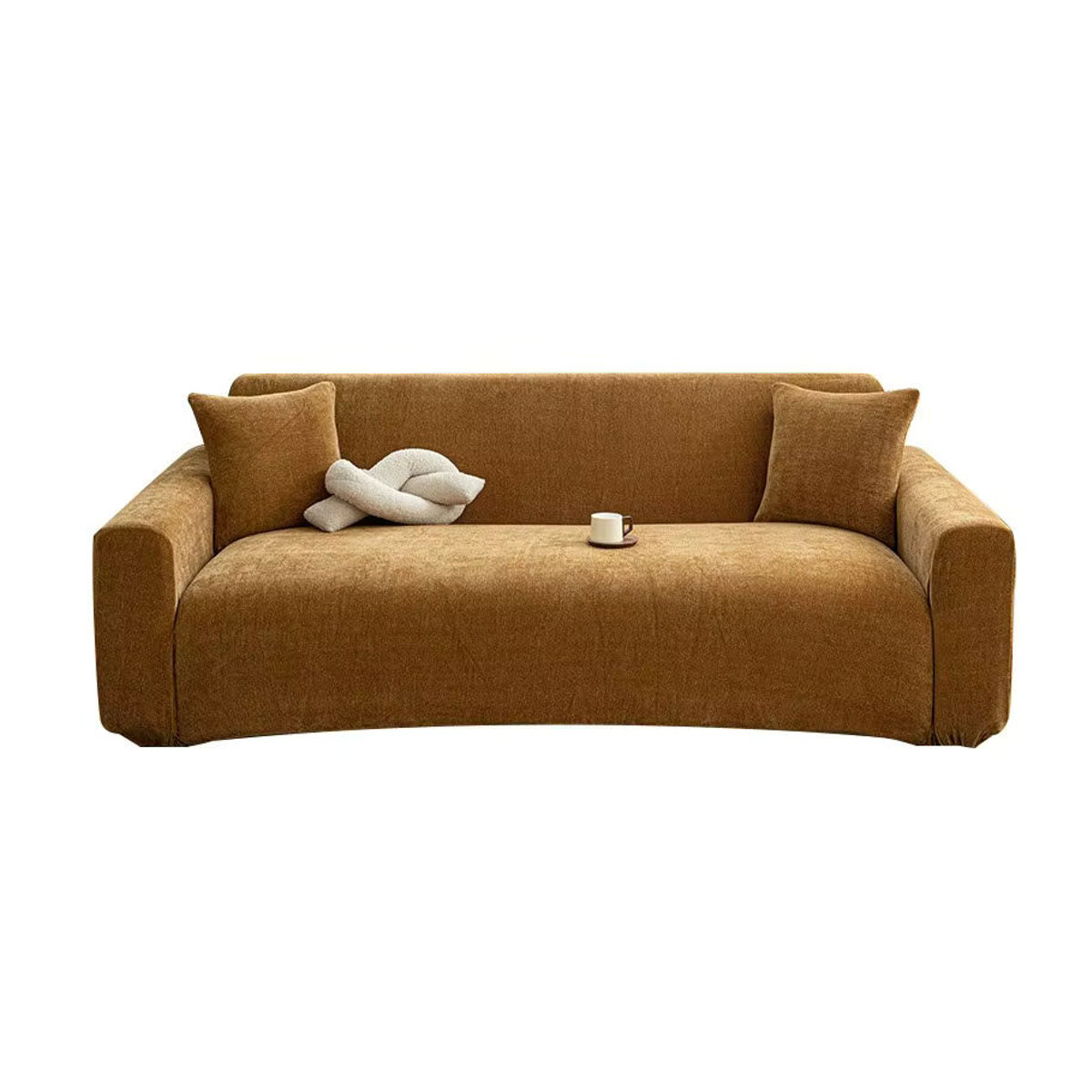 Byd Santo Turismo Elastischer Jacquard-Sofabezug für 1- bis 4-Sitzer in Braun - Bild 5