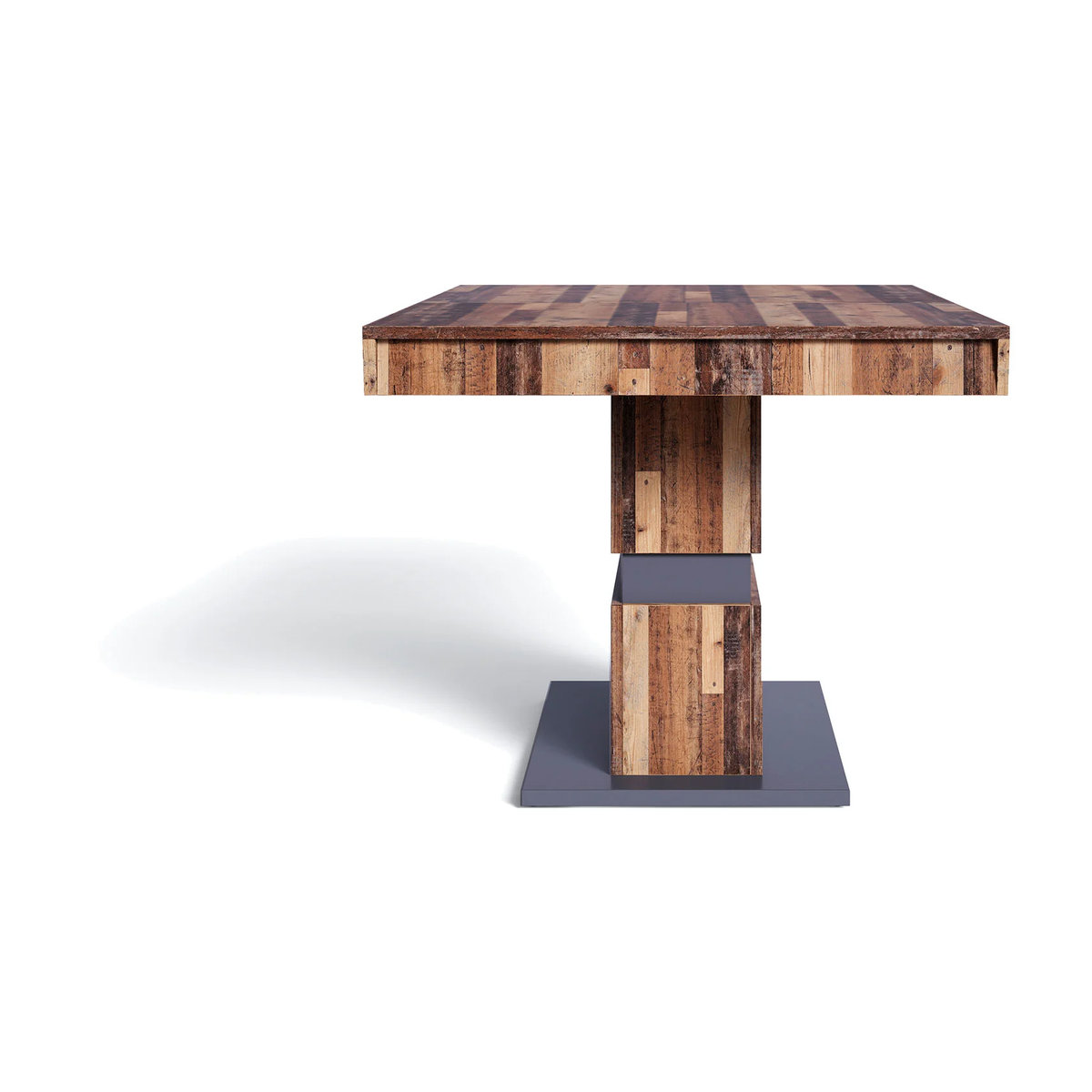 byLIVING Ausziehtisch MATTHEW in Eiche Old Wood Nachbildung, Anthrazit, Rechteckig, B/H/T: 140 x 75 x 90 cm - Bild 3