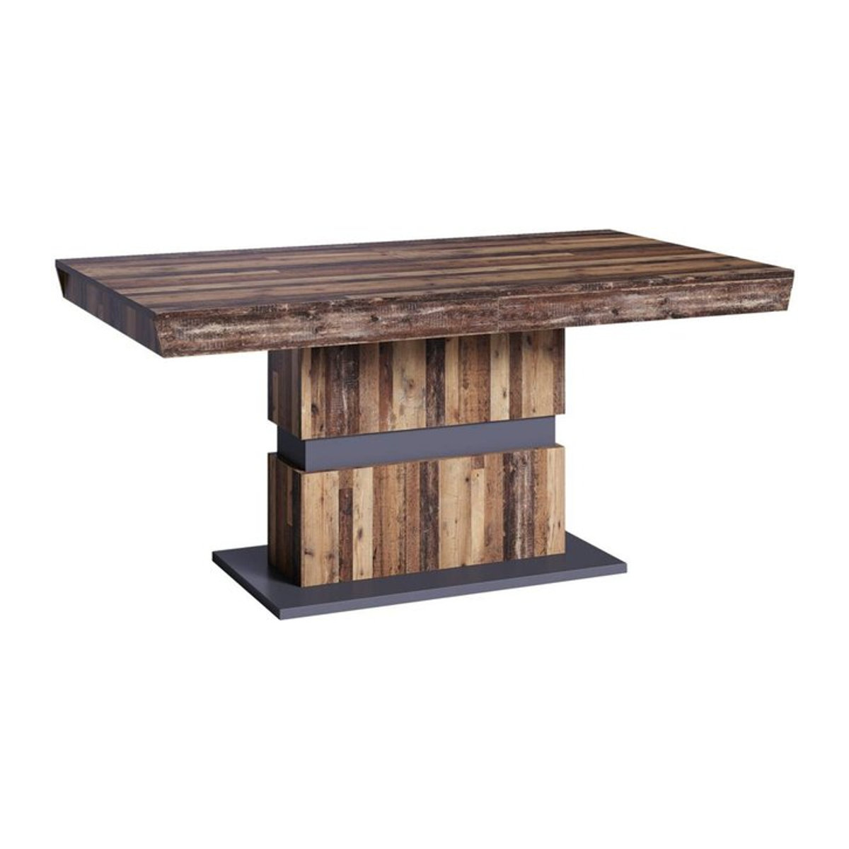 byLIVING Ausziehtisch MATTHEW in Eiche Old Wood Nachbildung, Anthrazit, Rechteckig, B/H/T: 140 x 75 x 90 cm - Bild 5