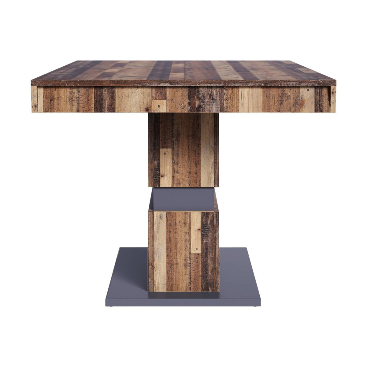 byLIVING Ausziehtisch MATTHEW in Eiche Old Wood Nachbildung, Anthrazit, Rechteckig, B/H/T: 140 x 75 x 90 cm - Bild 8