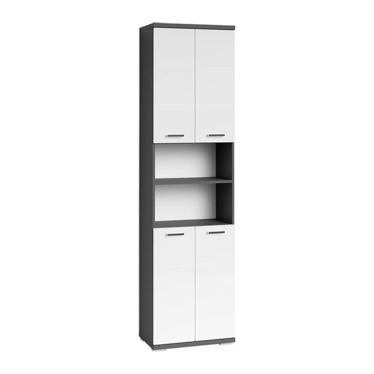 byLIVING Badezimmer Hochschrank NEBRASKA Modern Anthrazit Weiß B/H/T: 50 x 192 x 31,5 cm - Bild 2