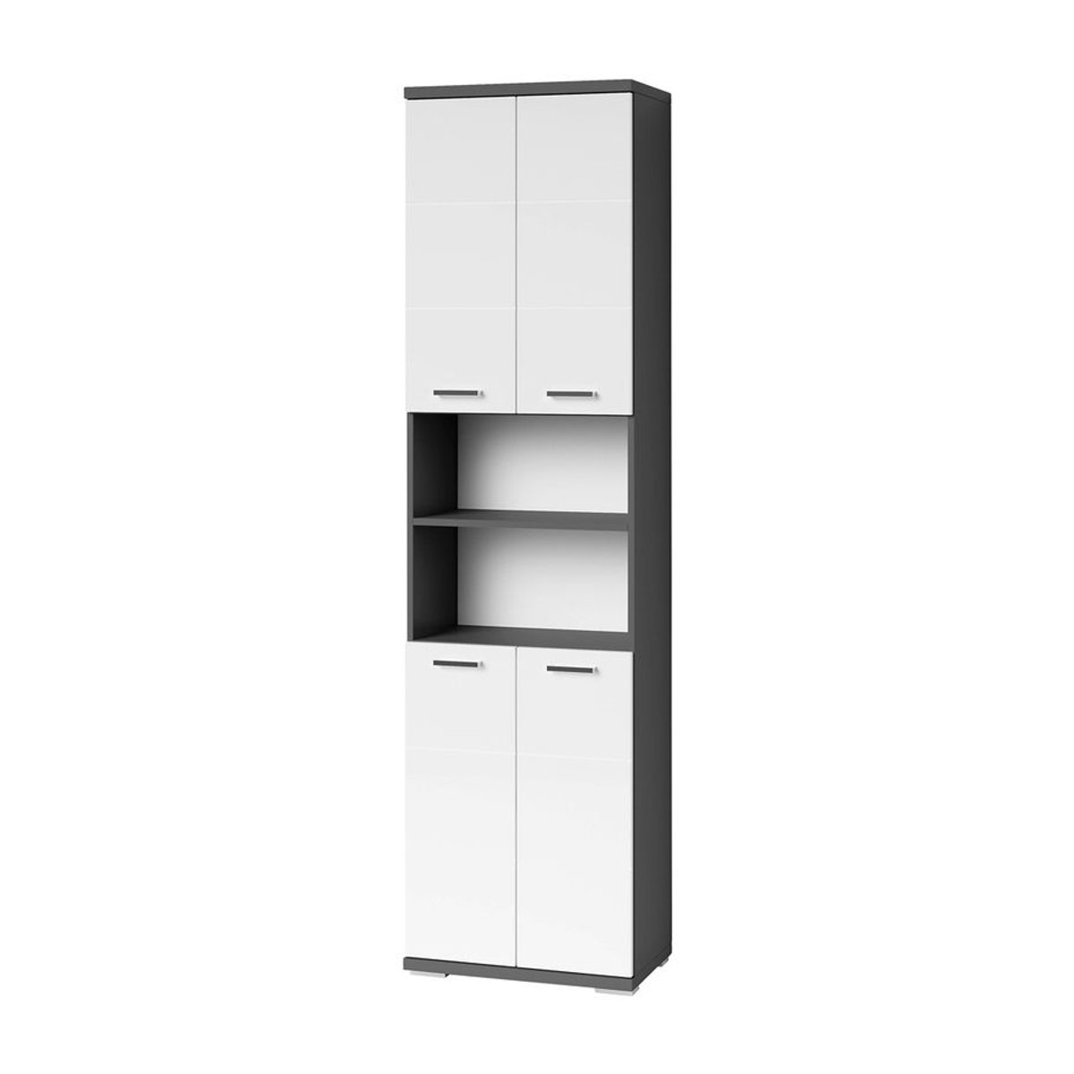 byLIVING Badezimmer Hochschrank NEBRASKA Modern Anthrazit Weiß B/H/T: 50 x 192 x 31,5 cm - Bild 3