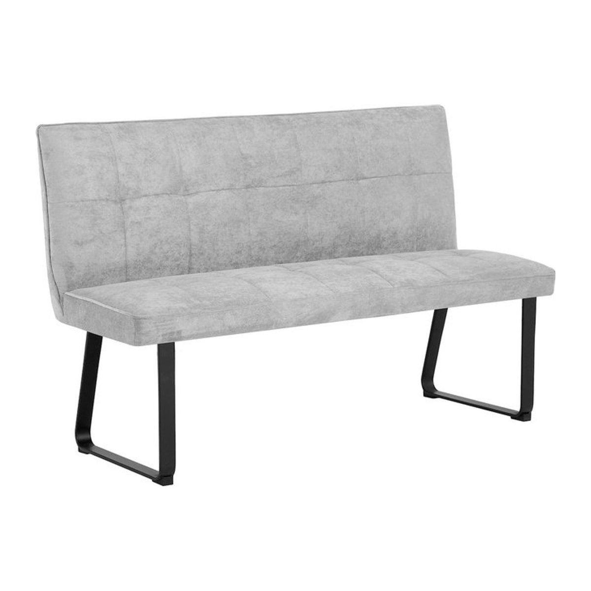 byLIVING Bank TALEA Modern in Grau mit schwarzem Metallgestell, B/H/T: 140 x 92 x 59 cm - Bild 1