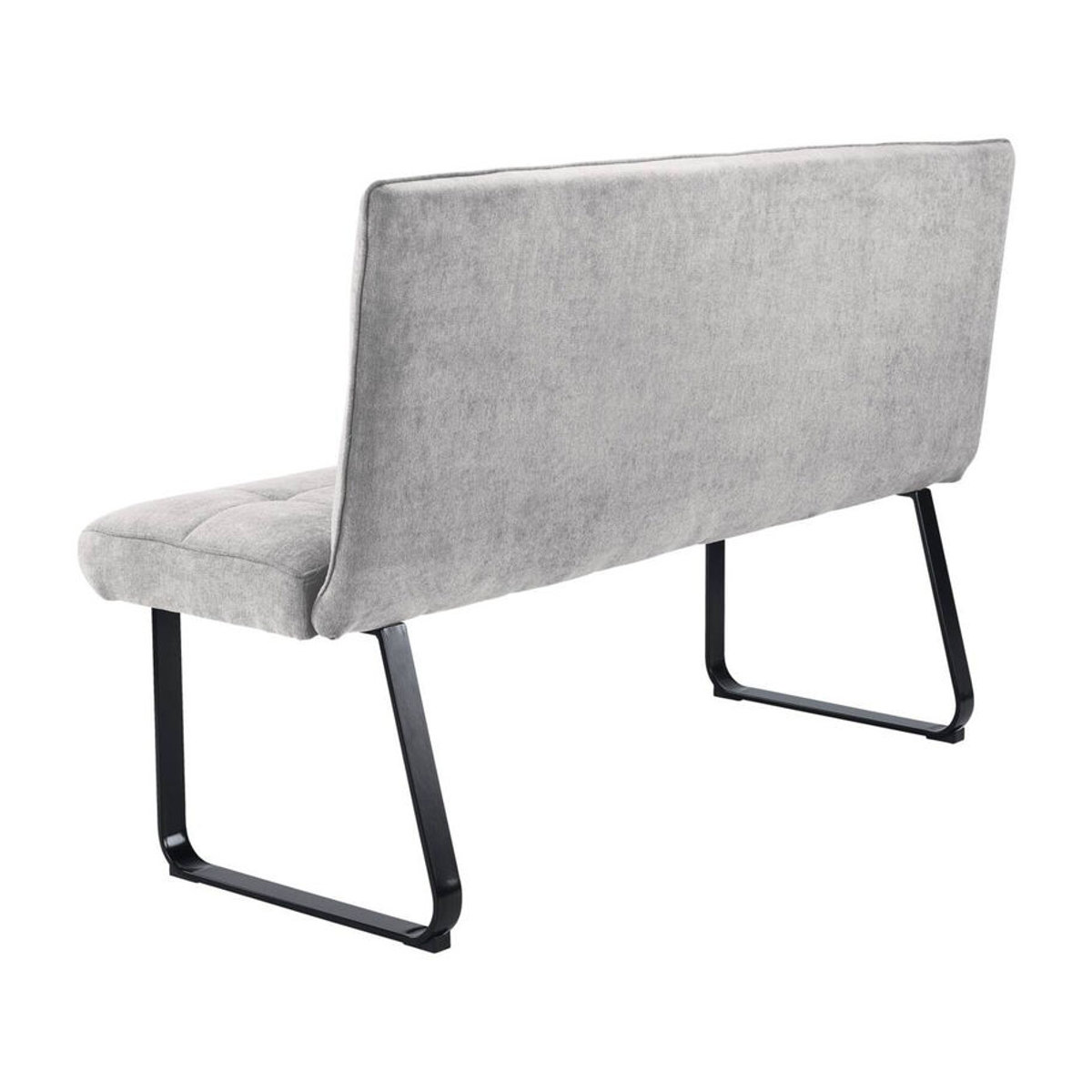 byLIVING Bank TALEA Modern in Grau mit schwarzem Metallgestell, B/H/T: 140 x 92 x 59 cm - Bild 5