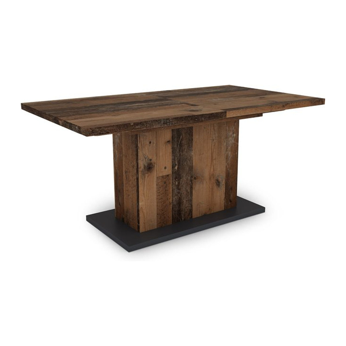 byLIVING Esstisch ATHEN Ausziehtisch in Eiche Old Wood und Anthrazit, B/H/T: 160 x 75 x 90 cm, erweiterbar auf 200 cm - Bild 1