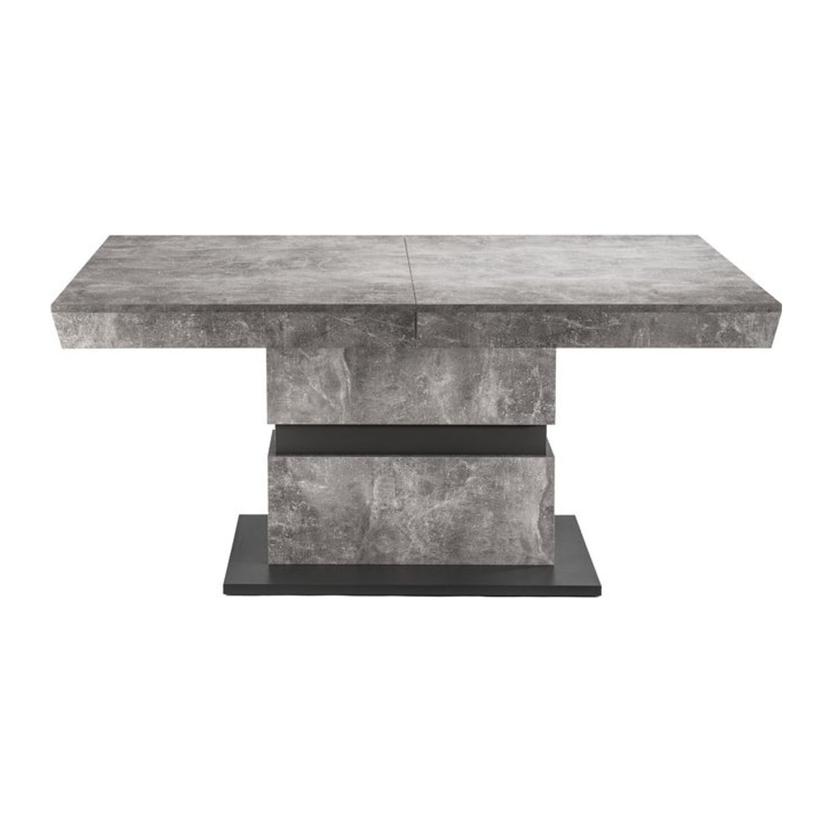 byLIVING Esstisch Matthew Ausziehtisch in Beton-Optik Anthrazit Grau B/H/T: 160 x 75 x 90 cm - Bild 1