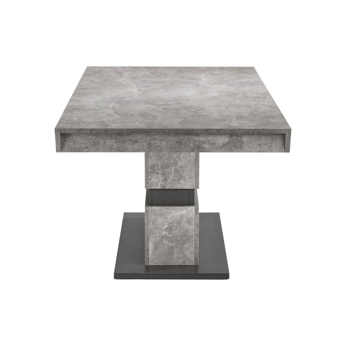byLIVING Esstisch Matthew Ausziehtisch in Beton-Optik Anthrazit Grau B/H/T: 160 x 75 x 90 cm - Bild 2