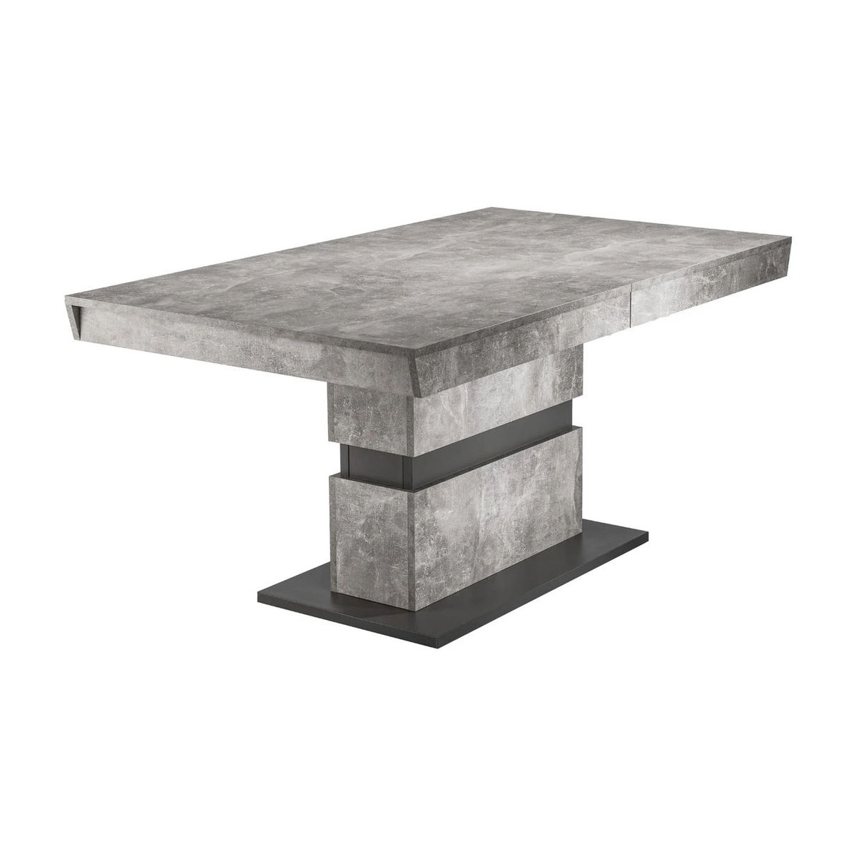 byLIVING Esstisch Matthew Ausziehtisch in Beton-Optik Anthrazit Grau B/H/T: 160 x 75 x 90 cm - Bild 4