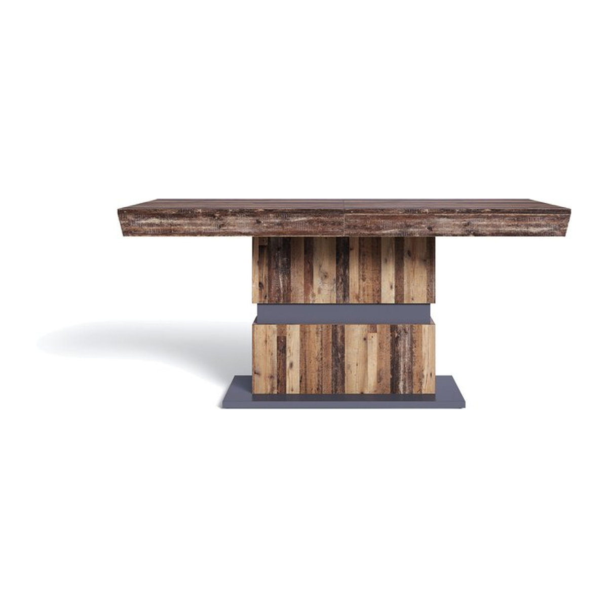 byLIVING Esstisch Matthew Ausziehtisch in Old Wood und Anthrazit, Rechteckig, Breite: 160 cm, Höhe: 75 cm - Bild 1