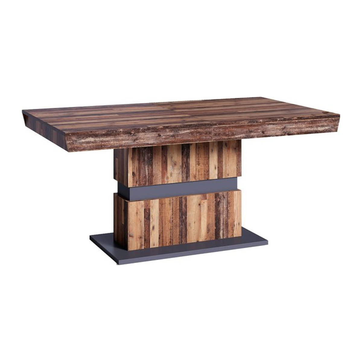 byLIVING Esstisch Matthew Ausziehtisch in Old Wood und Anthrazit, Rechteckig, Breite: 160 cm, Höhe: 75 cm - Bild 5