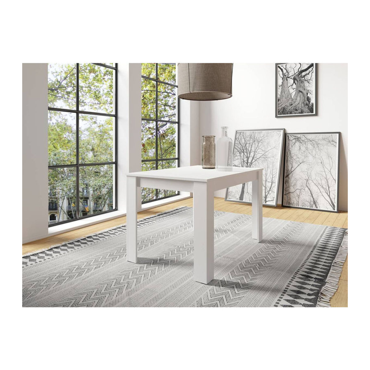 byLIVING Esstisch Nepal in Weiß, rechteckiger Küchentisch aus Holzwerkstoff, B/T/H: 120 x 80 x 75 cm - Bild 2