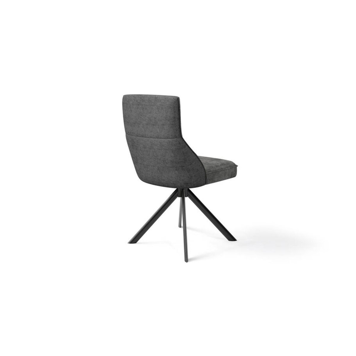 byLIVING Esszimmerstuhl CALIFORNIA 2er Set Modern Anthrazit Webstoff mit schwarzem Gestell B/H/T: 50 x 89 x 56 cm - Bild 2