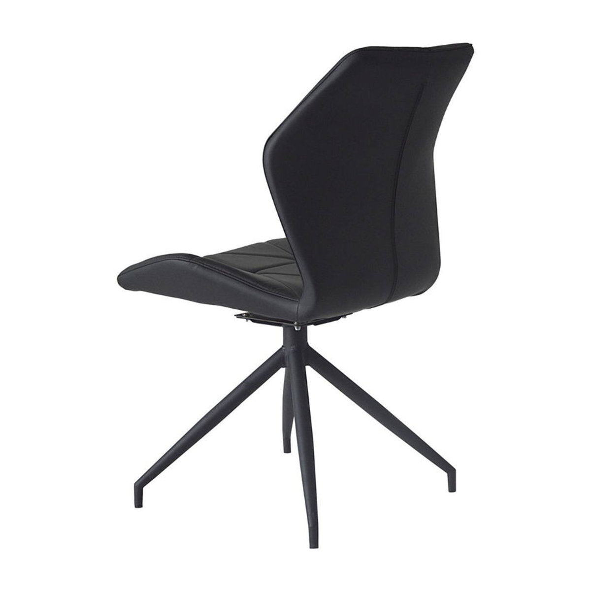 byLIVING Esszimmerstuhl IMKE 2er-Set Modern Schwarz Kunstleder mit Metallgestell B/H/T: 52 x 90,5 x 62 cm - Bild 2