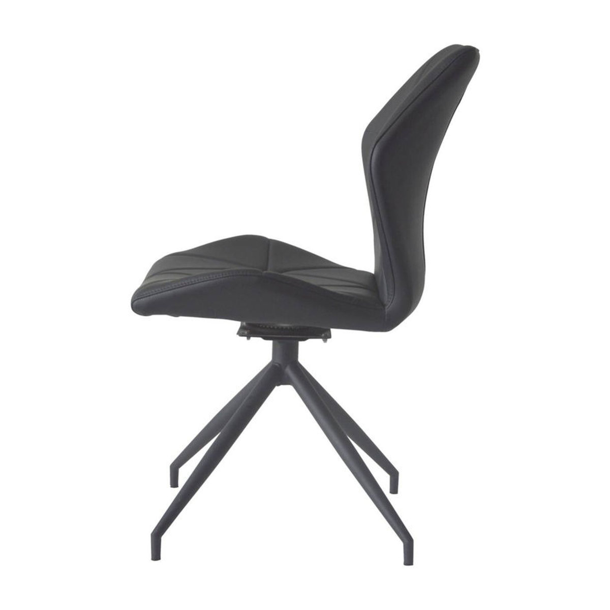 byLIVING Esszimmerstuhl IMKE 2er-Set Modern Schwarz Kunstleder mit Metallgestell B/H/T: 52 x 90,5 x 62 cm - Bild 3