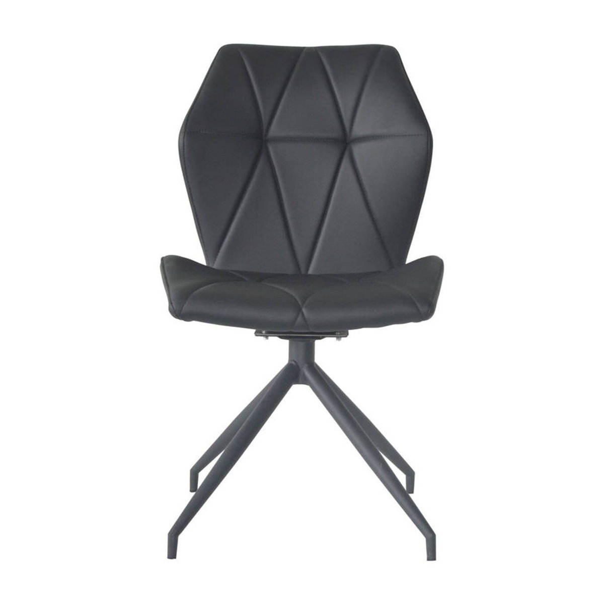 byLIVING Esszimmerstuhl IMKE 2er-Set Modern Schwarz Kunstleder mit Metallgestell B/H/T: 52 x 90,5 x 62 cm - Bild 4