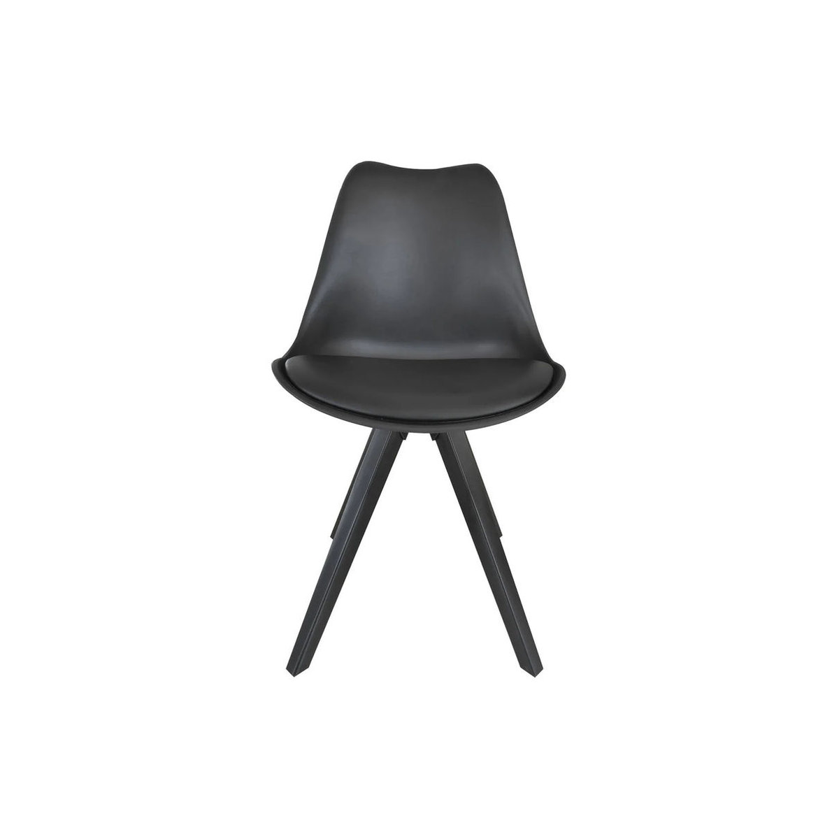 byLIVING Esszimmerstuhl KIRA 2er Set in Schwarz aus Kunstleder und Metall im skandinavischen Design B/H/T: 48 x 86 x 55,5 cm - Bild 2