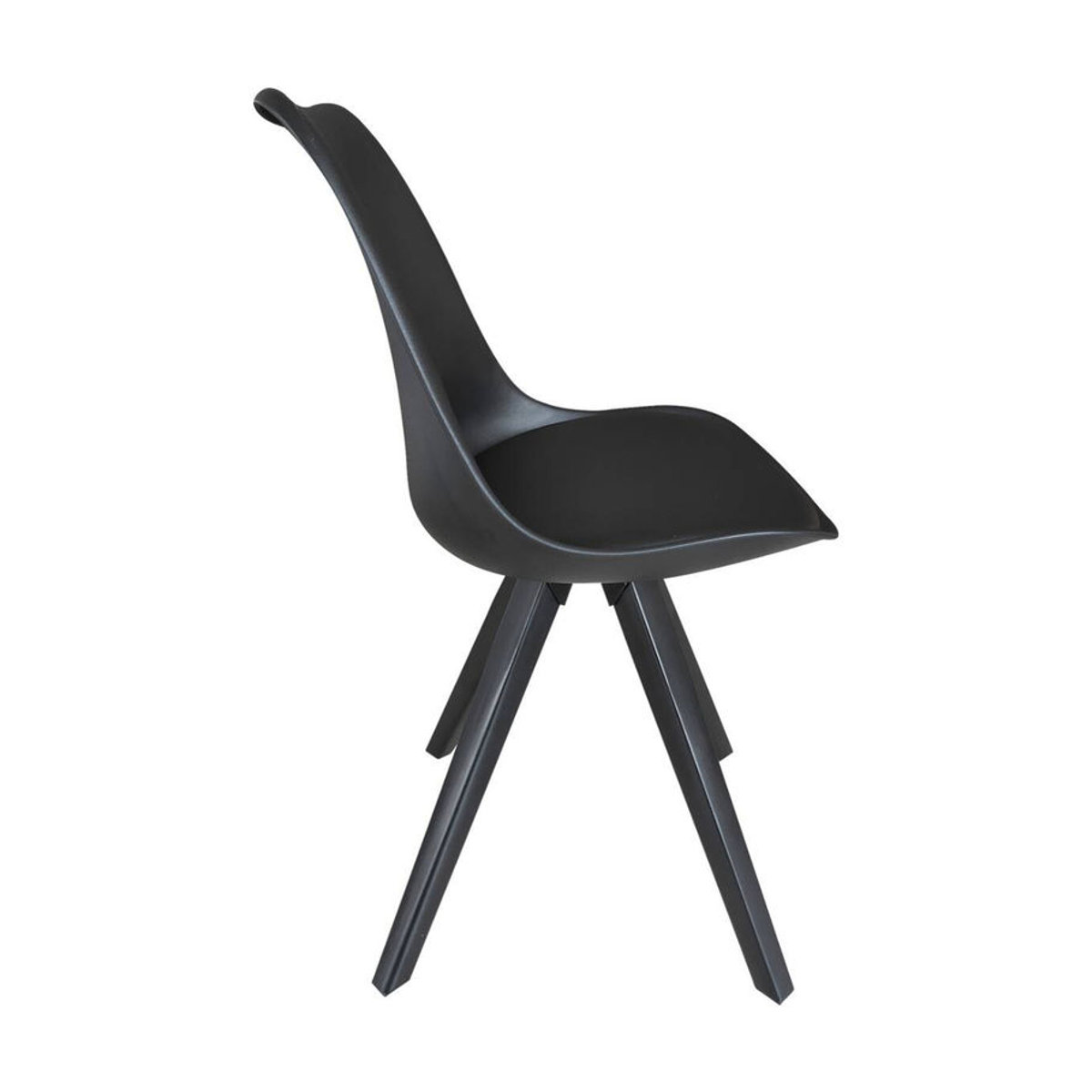 byLIVING Esszimmerstuhl KIRA 2er Set in Schwarz aus Kunstleder und Metall im skandinavischen Design B/H/T: 48 x 86 x 55,5 cm - Bild 4